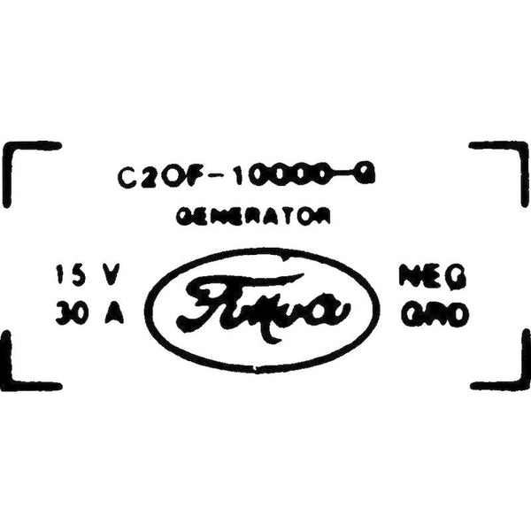 1964 Mustang Engine Compartment Decal, Generator Decal