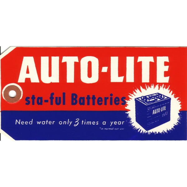 1964-1968 Mustang Autolite Sta-ful Battery Tag