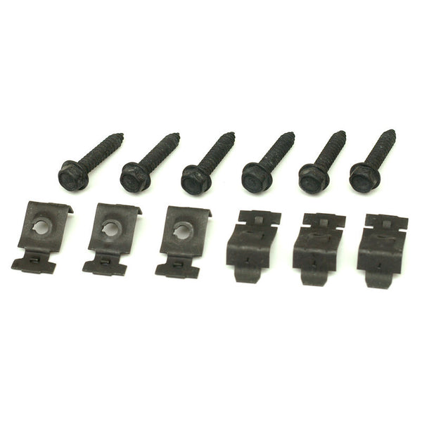 1969-1970 Mustang Arm Rest Pad Mounting Screws & Nuts, RH & LH, 12 pcs
