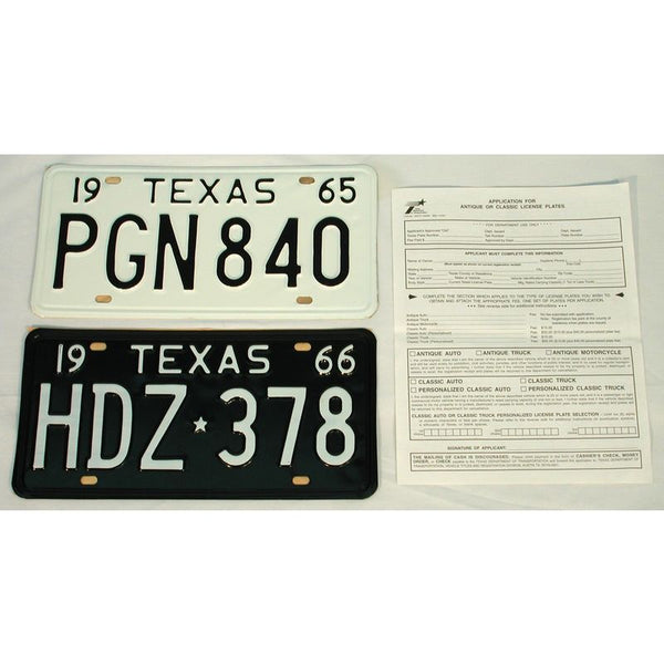 1966 Mustang Texas Classic License Plate (25 Yrs Old)