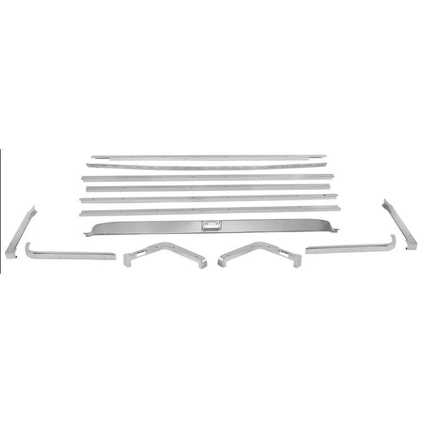 1969-1970 Mustang Fold Down Seat Trim, Chrome