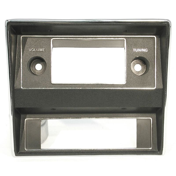 1971-1973 Mustang Radio Control Bezel, Black Metal