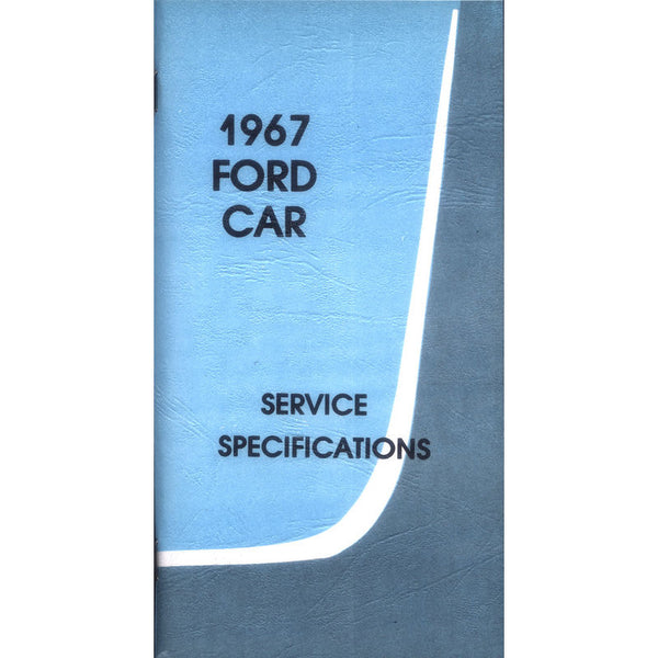 1967 Mustang Service Specification Manual